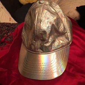 Metallic / hologram style polyester SnapBack.